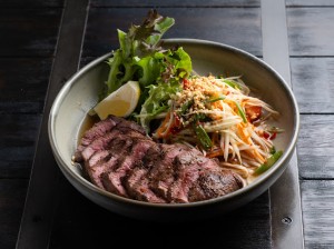 BBQ Beef rump green papaya salad