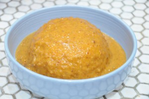 Steamed Rice with Peanut Sauce